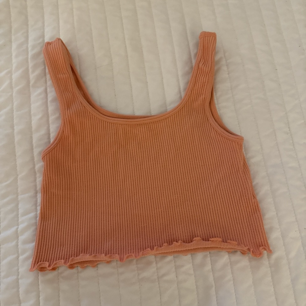 Aeropostale Ribbed Peach/Coral Tank Top